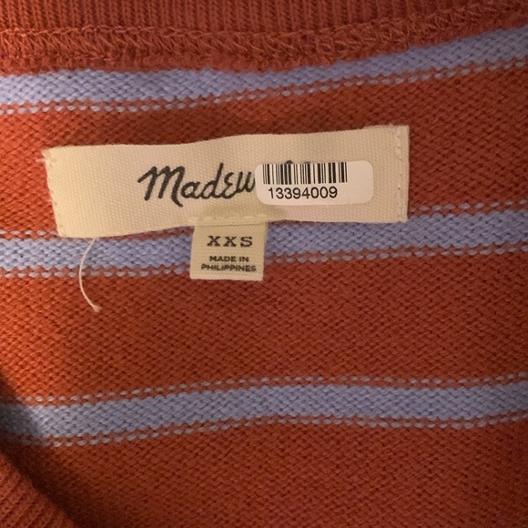 Madewell rust and periwinkle crew neck sweatshirt - Picture 4 of 6